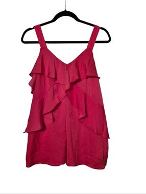 Michael Michael Kors NWT Deep Pink Ruffle Tiered Top XS
